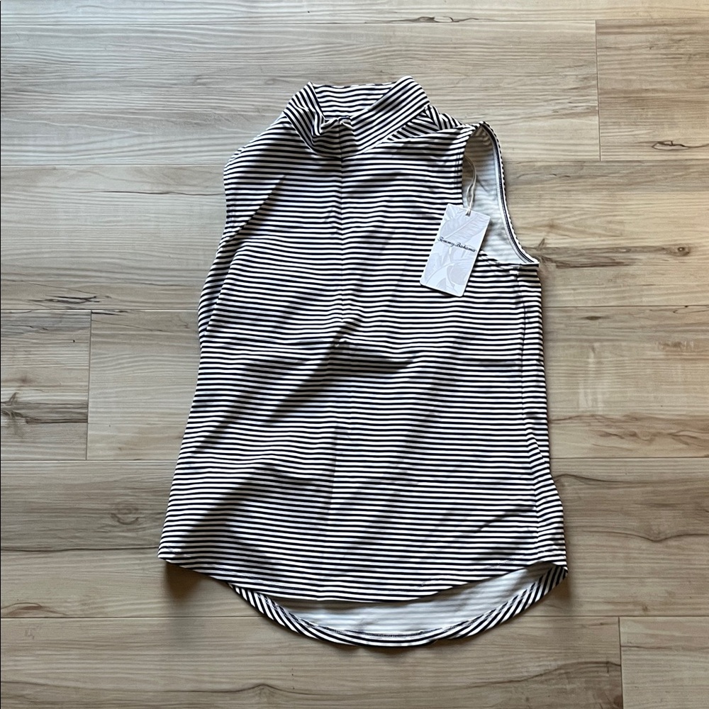 Tommy Bahama Black and White Striped Blouse